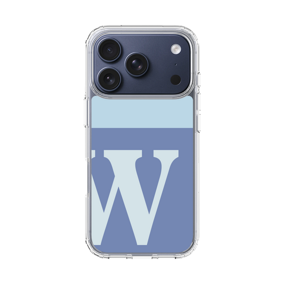 スリムプロテクションケース［ オリジナル - initial two tone - W blue ］