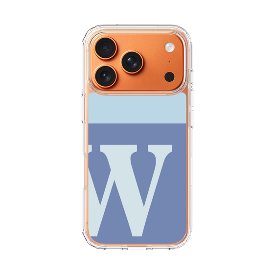 スリムプロテクションケース［ オリジナル - initial two tone - W blue ］