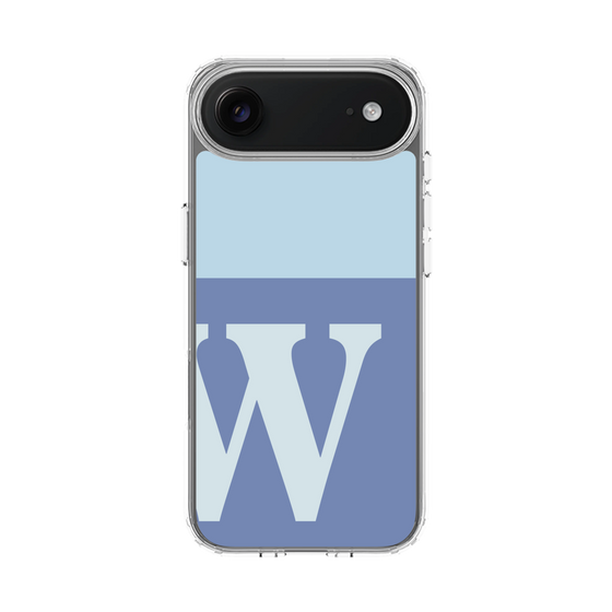 スリムプロテクションケース［ オリジナル - initial two tone - W blue ］