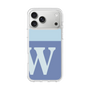 スリムプロテクションケース［ オリジナル - initial two tone - W blue ］