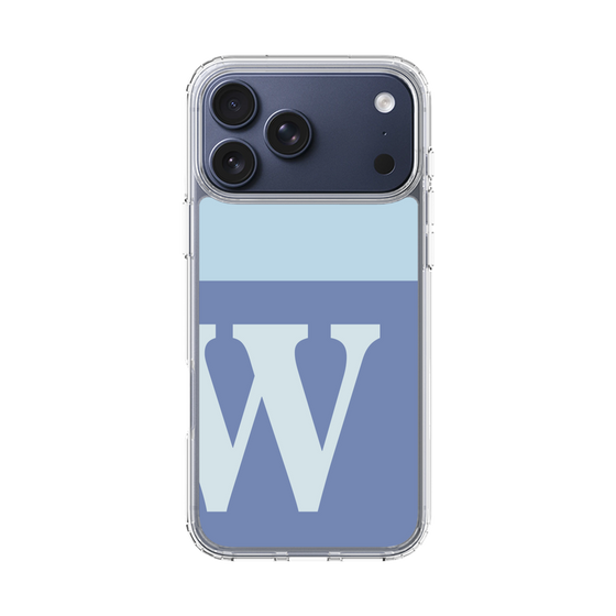 スリムプロテクションケース［ オリジナル - initial two tone - W blue ］
