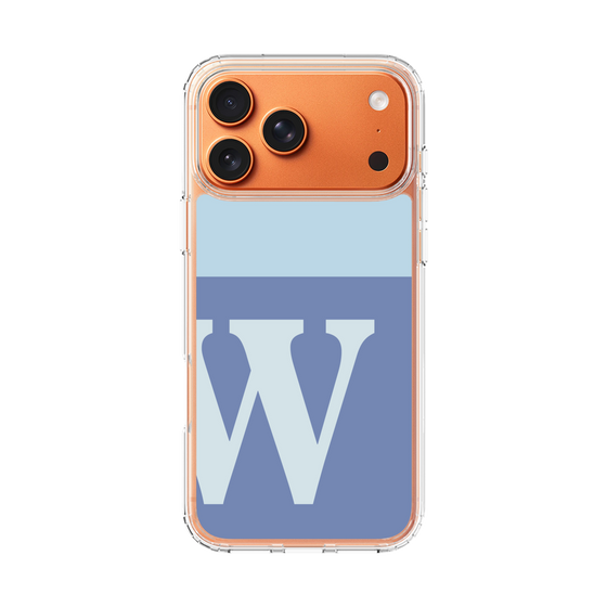 スリムプロテクションケース［ オリジナル - initial two tone - W blue ］