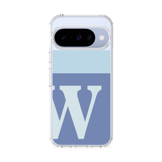 スリムプロテクションケース［ オリジナル - initial two tone - W blue ］