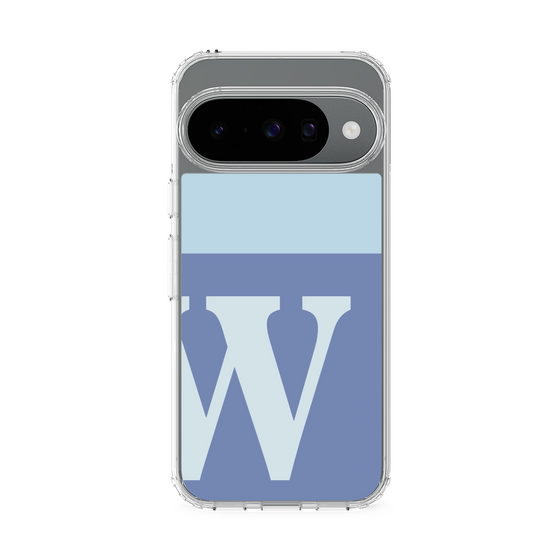 スリムプロテクションケース［ オリジナル - initial two tone - W blue ］