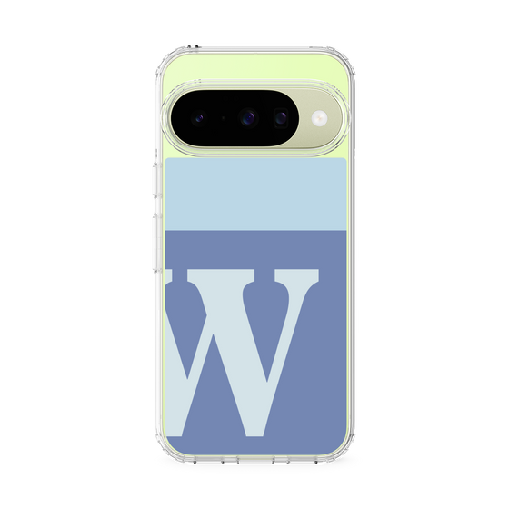 スリムプロテクションケース［ オリジナル - initial two tone - W blue ］