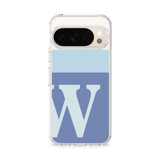スリムプロテクションケース［ オリジナル - initial two tone - W blue ］