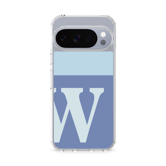 スリムプロテクションケース［ オリジナル - initial two tone - W blue ］