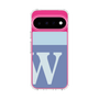 スリムプロテクションケース［ オリジナル - initial two tone - W blue ］
