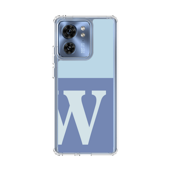 スリムプロテクションケース［ オリジナル - initial two tone - W blue ］