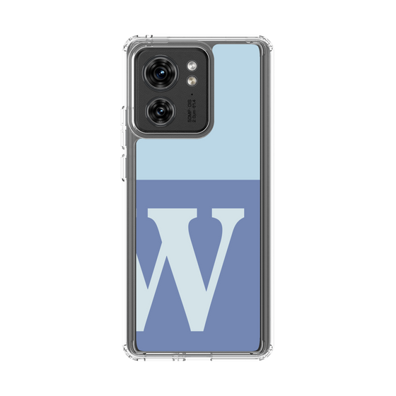 スリムプロテクションケース［ オリジナル - initial two tone - W blue ］