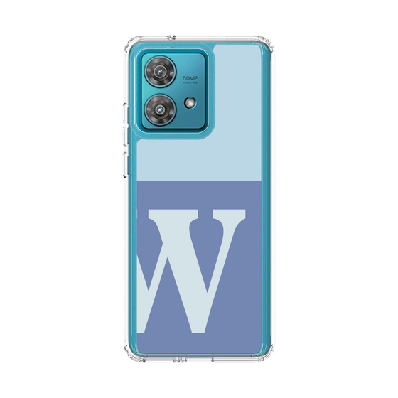 スリムプロテクションケース［ オリジナル - initial two tone - W blue ］