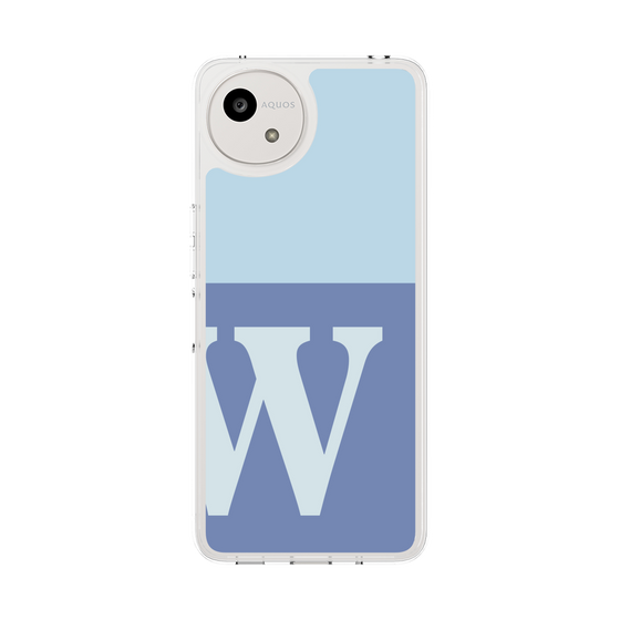 スリムプロテクションケース［ オリジナル - initial two tone - W blue ］