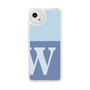 スリムプロテクションケース［ オリジナル - initial two tone - W blue ］
