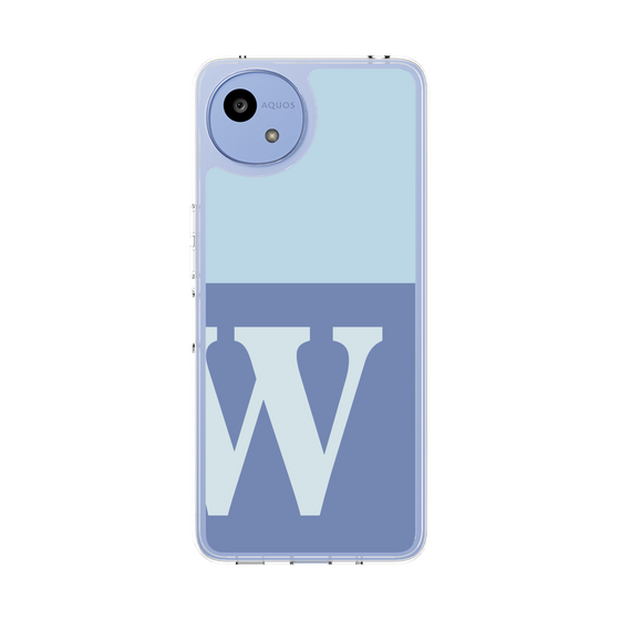 スリムプロテクションケース［ オリジナル - initial two tone - W blue ］