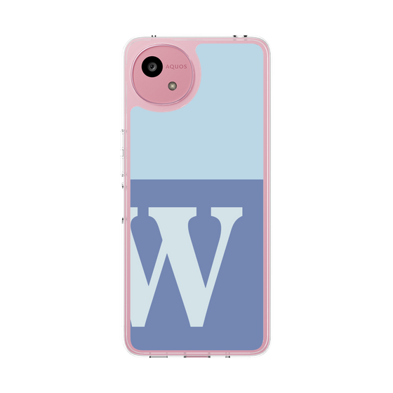スリムプロテクションケース［ オリジナル - initial two tone - W blue ］