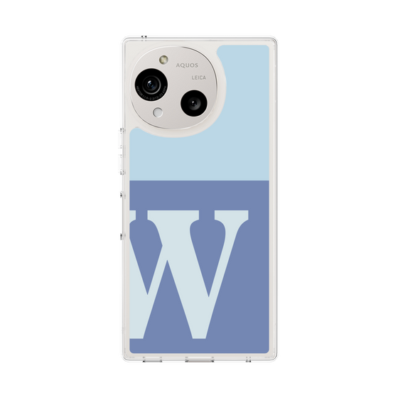 スリムプロテクションケース［ オリジナル - initial two tone - W blue ］