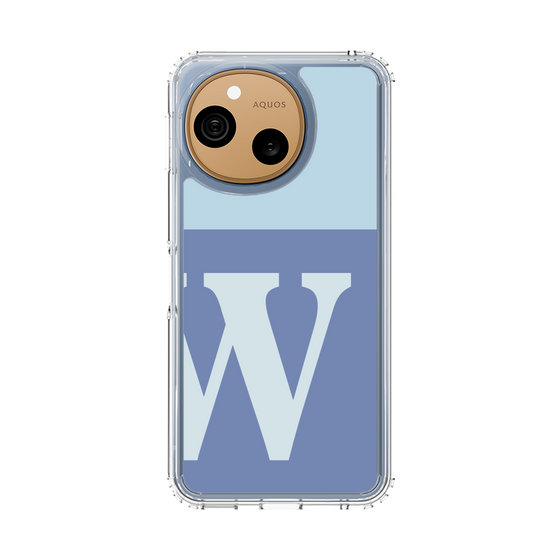 スリムプロテクションケース［ オリジナル - initial two tone - W blue ］