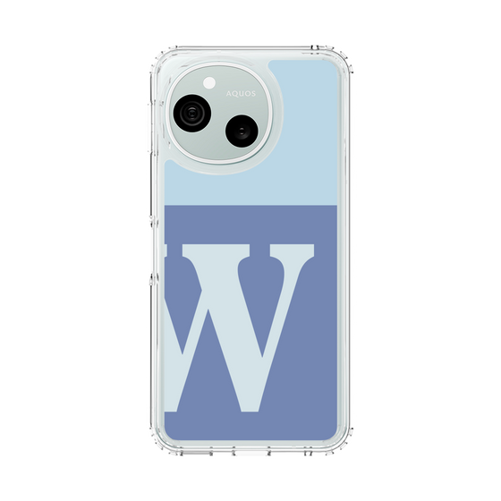 スリムプロテクションケース［ オリジナル - initial two tone - W blue ］