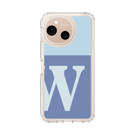 スリムプロテクションケース［ オリジナル - initial two tone - W blue ］