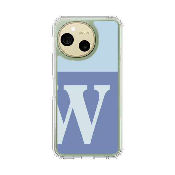 スリムプロテクションケース［ オリジナル - initial two tone - W blue ］