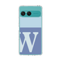 スリムプロテクションケース［ オリジナル - initial two tone - W blue ］
