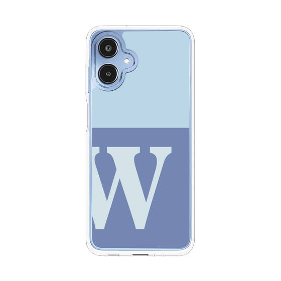スリムプロテクションケース［ オリジナル - initial two tone - W blue ］