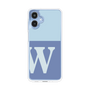 スリムプロテクションケース［ オリジナル - initial two tone - W blue ］