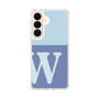 スリムプロテクションケース［ オリジナル - initial two tone - W blue ］