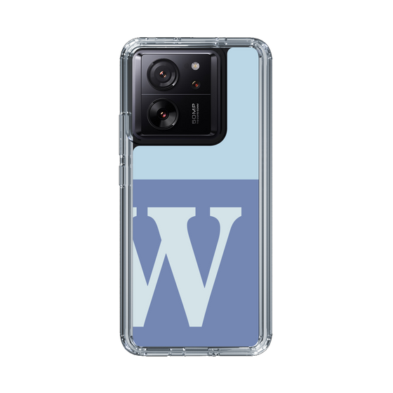 スリムプロテクションケース［ オリジナル - initial two tone - W blue ］