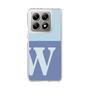 スリムプロテクションケース［ オリジナル - initial two tone - W blue ］