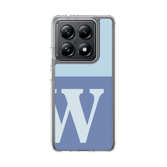 スリムプロテクションケース［ オリジナル - initial two tone - W blue ］