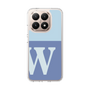 スリムプロテクションケース［ オリジナル - initial two tone - W blue ］