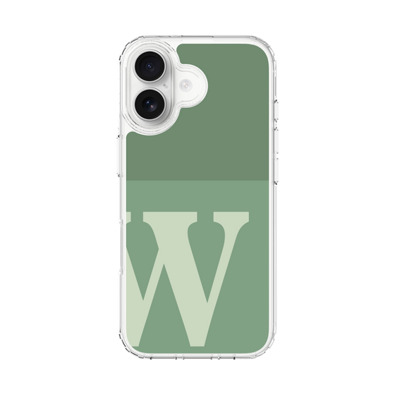 スリムプロテクションケース［ オリジナル - initial two tone - W green ］
