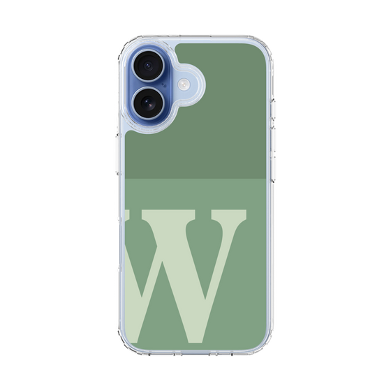 スリムプロテクションケース［ オリジナル - initial two tone - W green ］