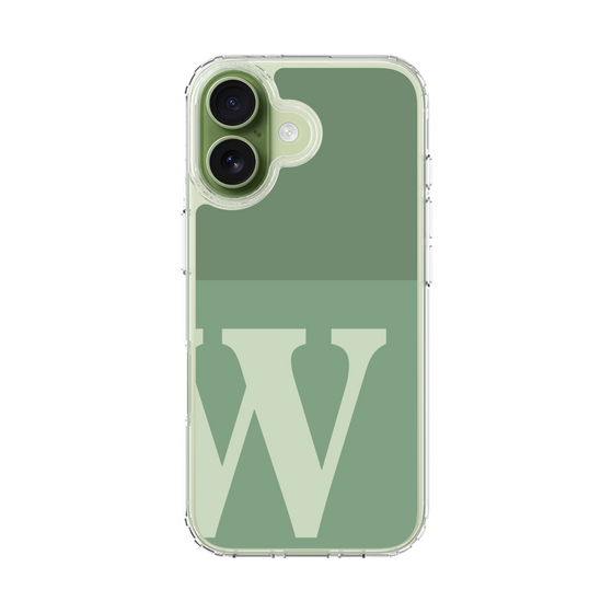 スリムプロテクションケース［ オリジナル - initial two tone - W green ］