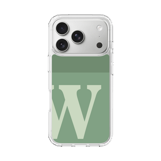 スリムプロテクションケース［ オリジナル - initial two tone - W green ］