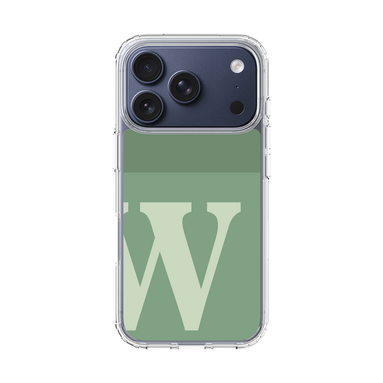 スリムプロテクションケース［ オリジナル - initial two tone - W green ］