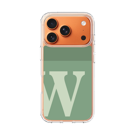 スリムプロテクションケース［ オリジナル - initial two tone - W green ］