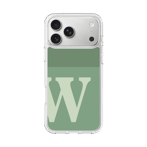 スリムプロテクションケース［ オリジナル - initial two tone - W green ］