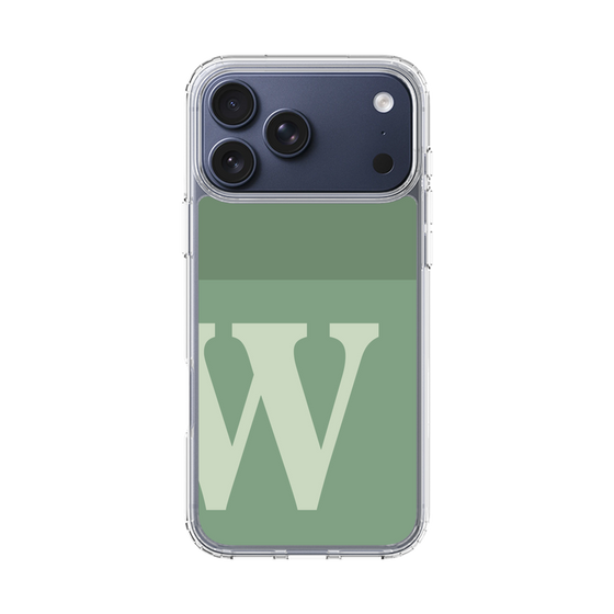 スリムプロテクションケース［ オリジナル - initial two tone - W green ］