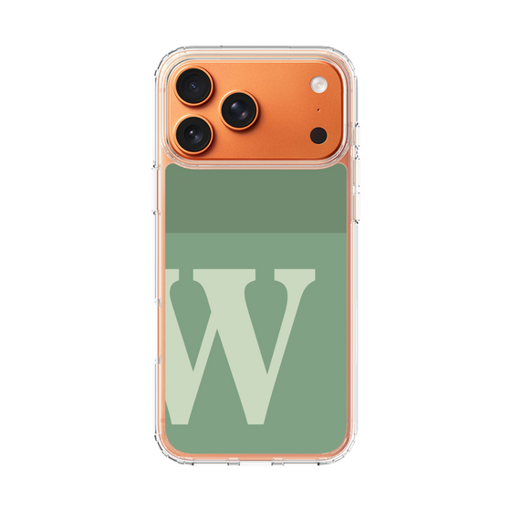 スリムプロテクションケース［ オリジナル - initial two tone - W green ］