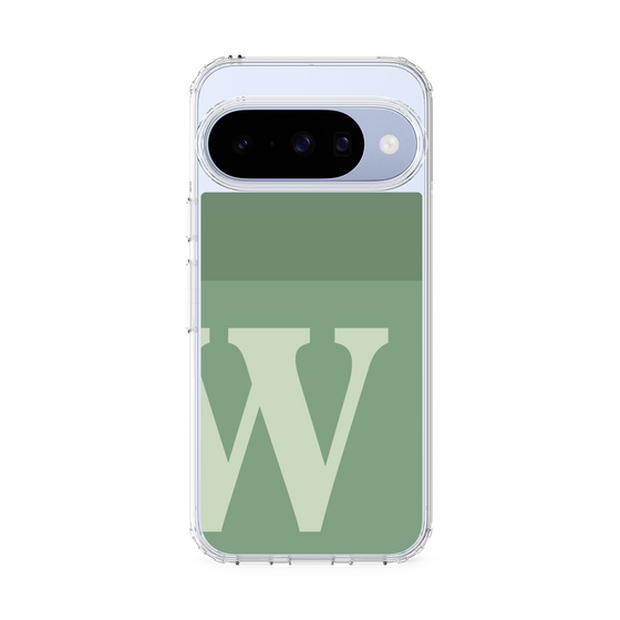 スリムプロテクションケース［ オリジナル - initial two tone - W green ］