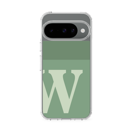 スリムプロテクションケース［ オリジナル - initial two tone - W green ］