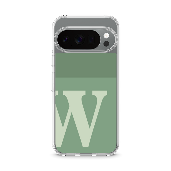 スリムプロテクションケース［ オリジナル - initial two tone - W green ］