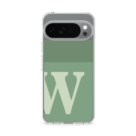 スリムプロテクションケース［ オリジナル - initial two tone - W green ］