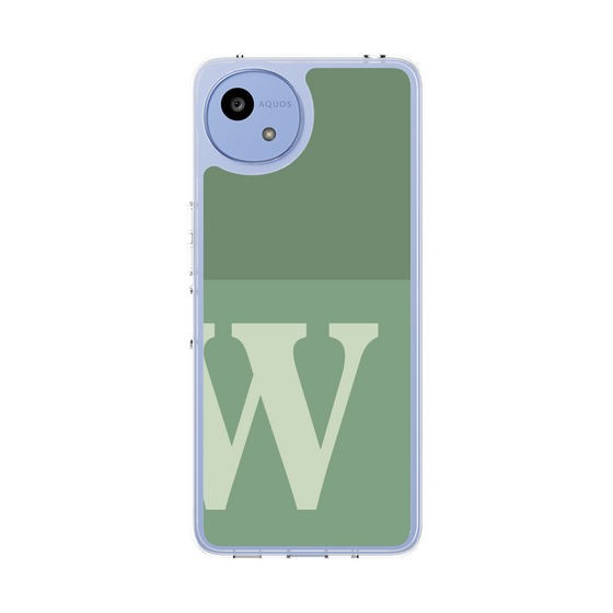 スリムプロテクションケース［ オリジナル - initial two tone - W green ］