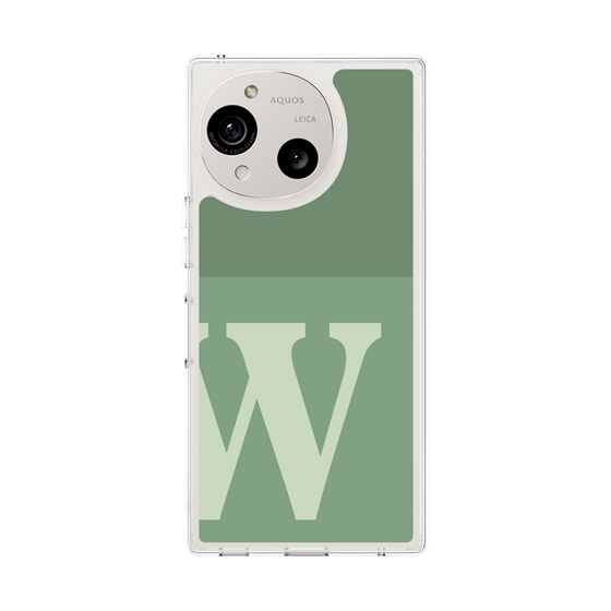 スリムプロテクションケース［ オリジナル - initial two tone - W green ］