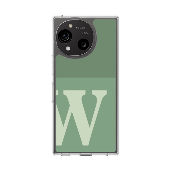 スリムプロテクションケース［ オリジナル - initial two tone - W green ］