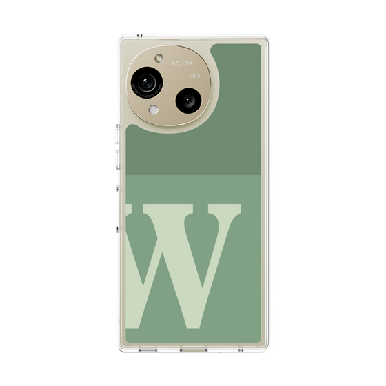 スリムプロテクションケース［ オリジナル - initial two tone - W green ］