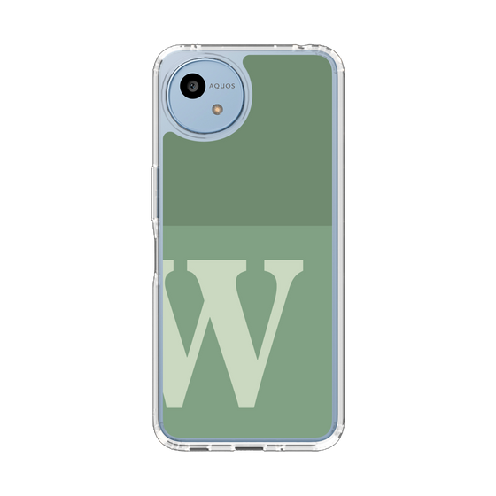 スリムプロテクションケース［ オリジナル - initial two tone - W green ］
